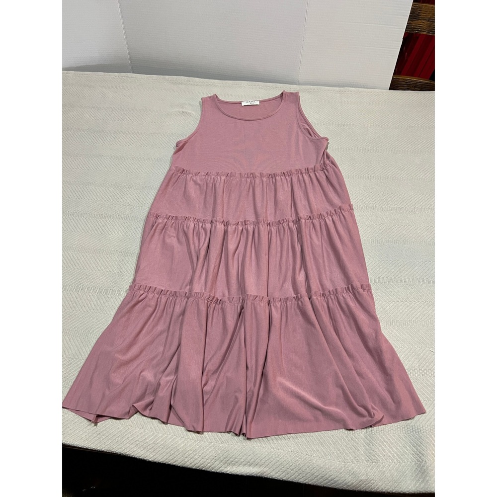 Zenana Outfitters Mauve Tiered Midi Dress